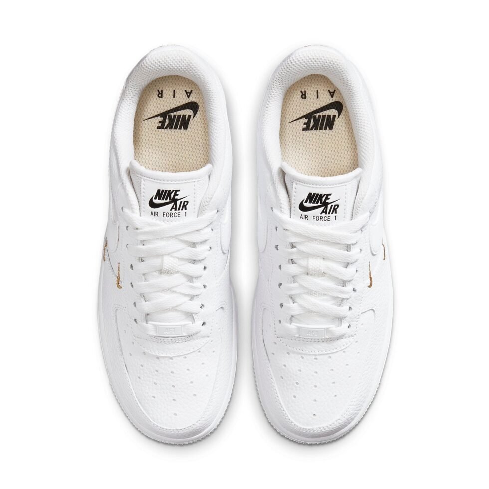 (WMNS) Nike Air Force 1 '07 Essential 'White Metallic Gold' CT1989-100 - Image 4