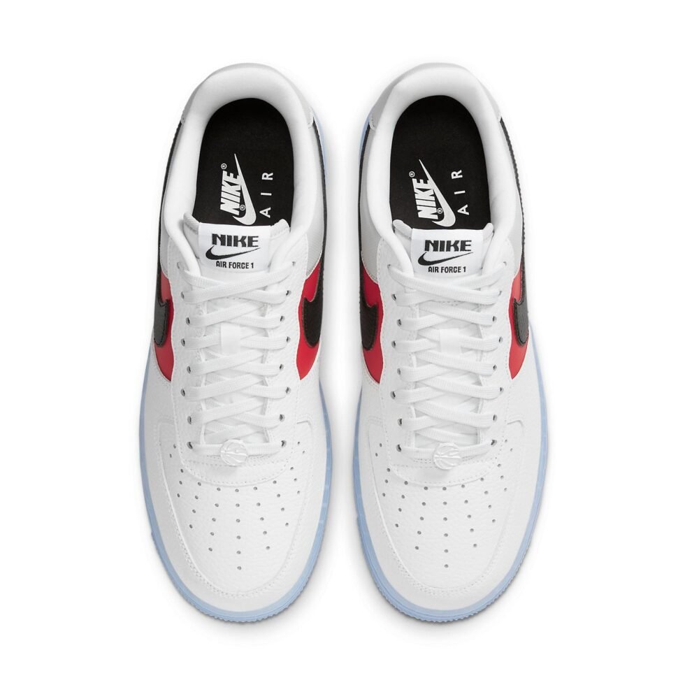 Nike Air Force 1 '07 LV8 EMB 'Icy Soles - University Red' CT2295-110 - Image 4