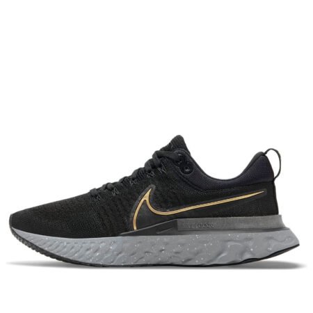 Nike React Infinity Run Flyknit 2 'Black Metallic Gold' CT2357-009