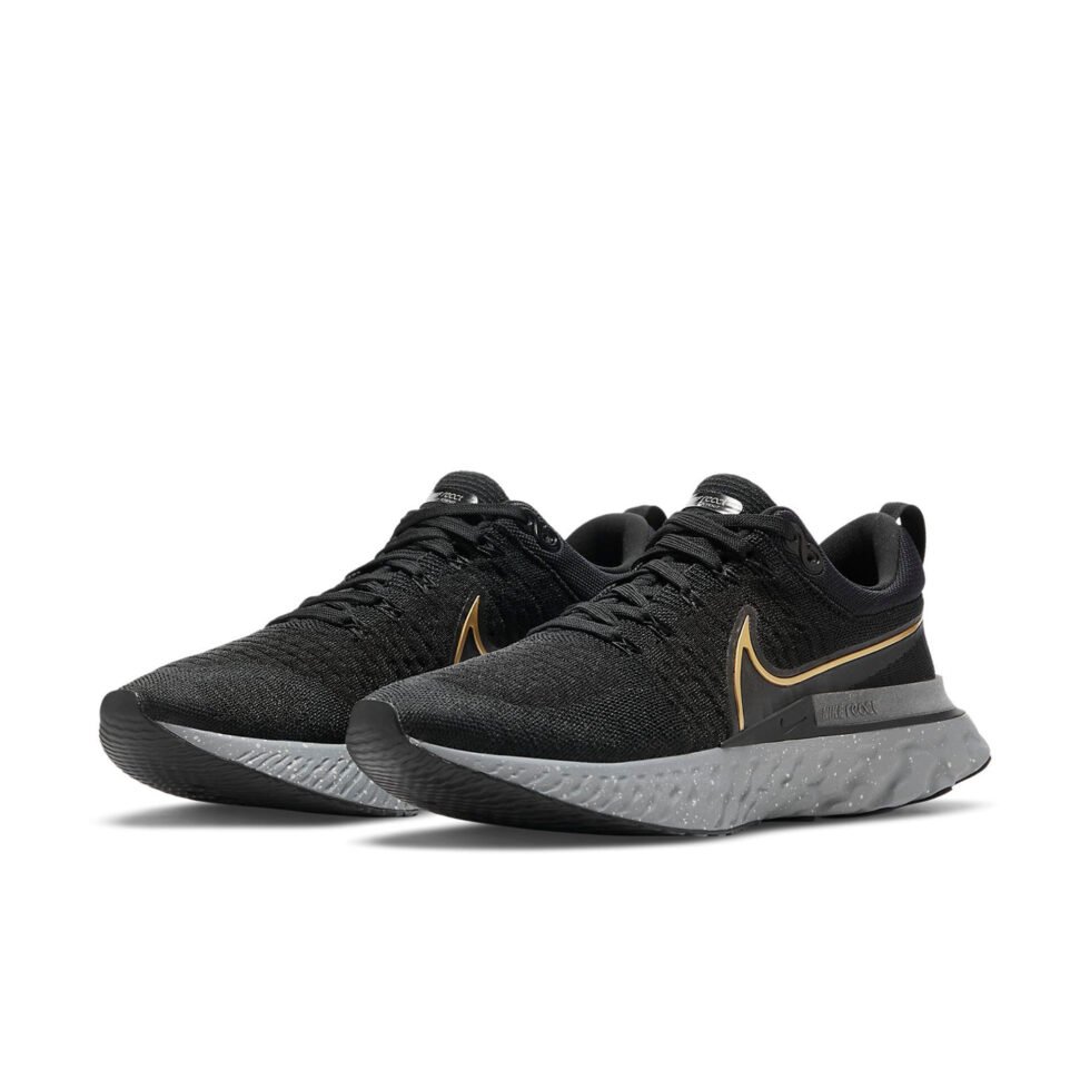 Nike React Infinity Run Flyknit 2 'Black Metallic Gold' CT2357-009 - Image 3