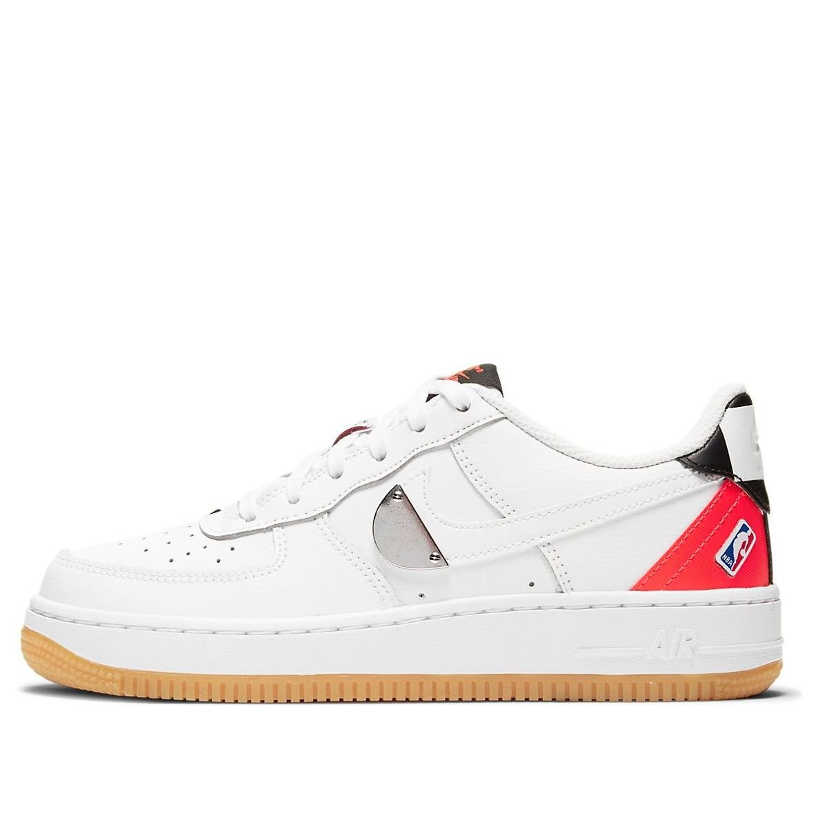 (GS) Nike x NBA Air Force 1 LV8 1 HO20 'White Bright Crimson' CT3842-101