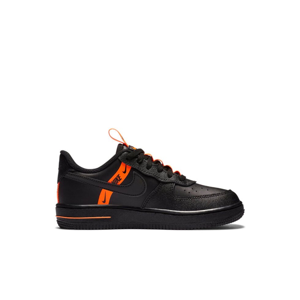 (PS) Nike Force 1 Low LV8 KSA 'Black Total Orange' CT4681-001 - Image 2