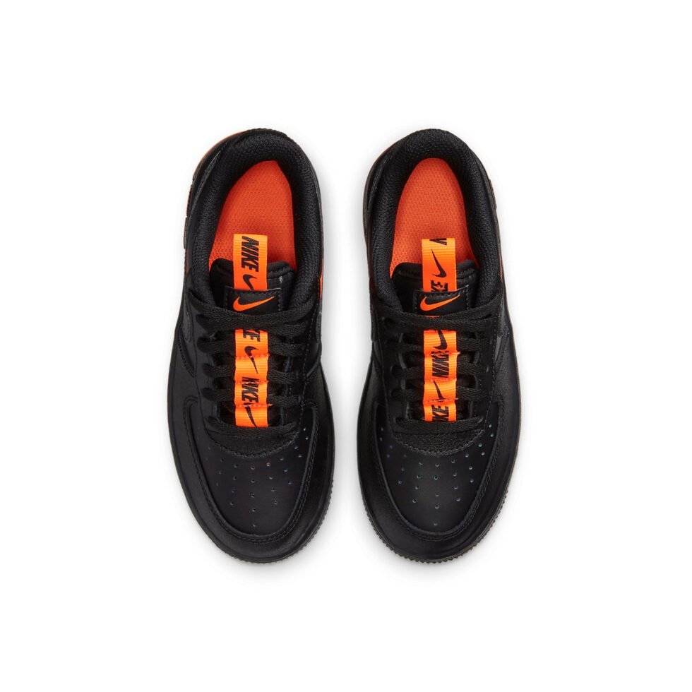 (PS) Nike Force 1 Low LV8 KSA 'Black Total Orange' CT4681-001 - Image 4