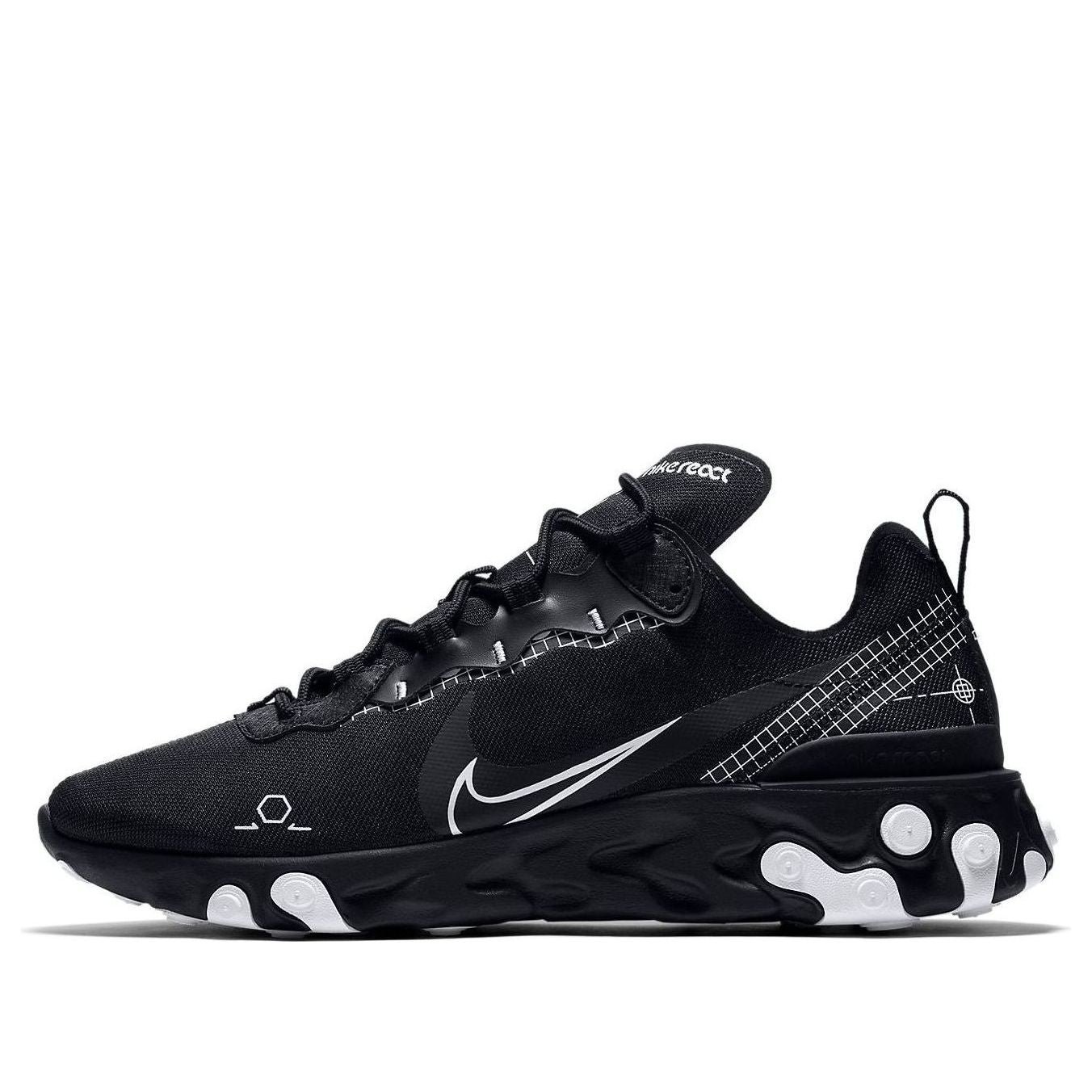 Nike React Element 55 'Reverse Schematic - Black' CU3009-001