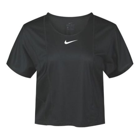 (WMNS) Nike ICON CLASH CITY SLEEK Sports Running Tops Short Sleeve Black CU3033-010