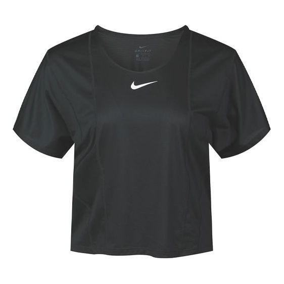 (WMNS) Nike ICON CLASH CITY SLEEK Sports Running Tops Short Sleeve Black CU3033-010