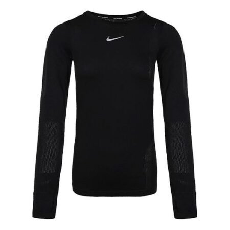(WMNS) Nike Infinite Slim Fit Quick Dry Running Long Sleeves Black Gym Clothes CU3123-010