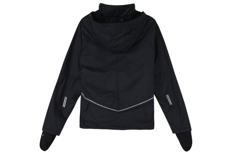 (WMNS) Nike Shield Running Breathable Windproof Sports Black Jacket CU3386-010 - Image 2