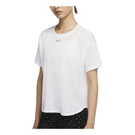 (WMNS) Nike Pro AeroAdapt Quick Dry Loose Running Sports 'White' CU5523-100