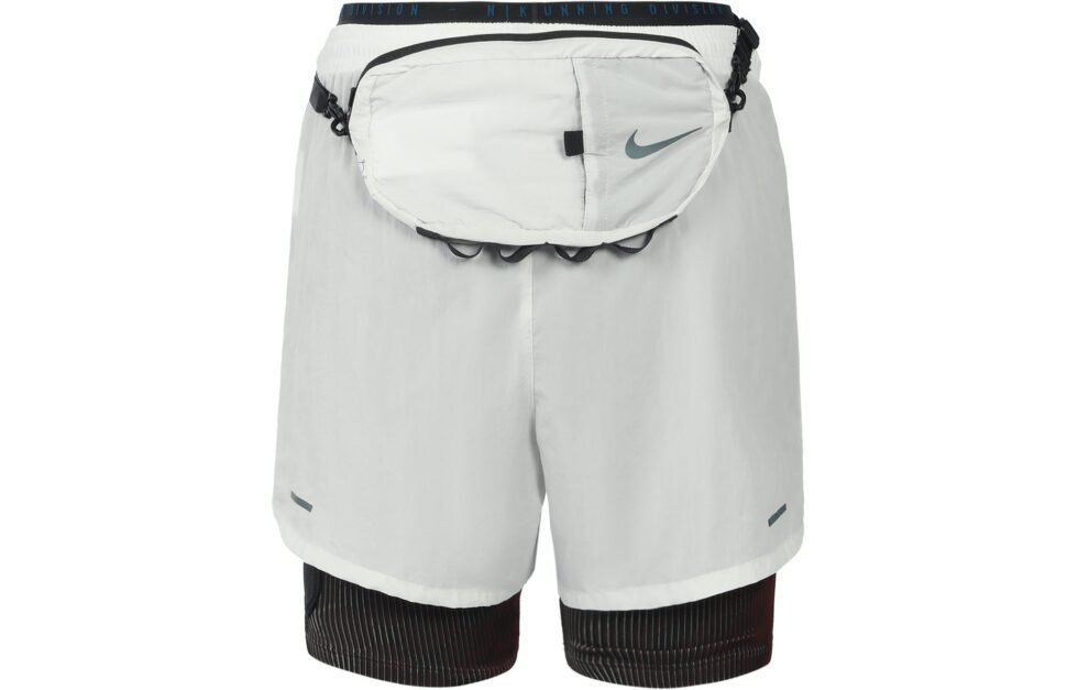 Nike RUN DIVISION 3-IN-1 Running Shorts White Gold Color Whitegold CU5557-043 - Image 2