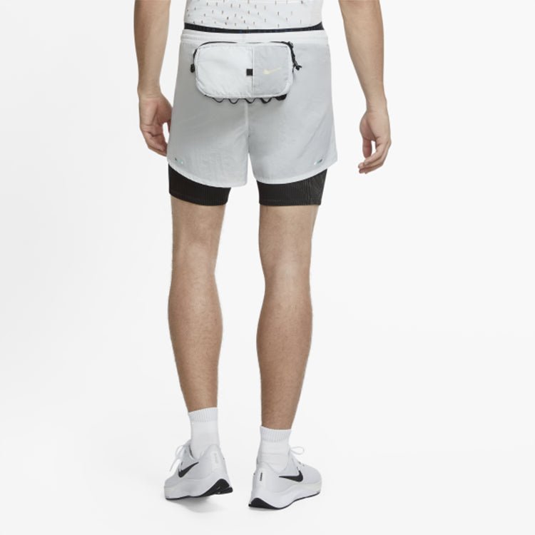 Nike RUN DIVISION 3-IN-1 Running Shorts White Gold Color Whitegold CU5557-043 - Image 5