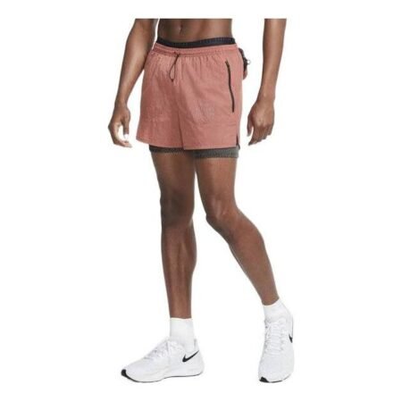 Men's Nike Quick Dry Breathable 3 In 1 Running Shorts Pink CU5557-652