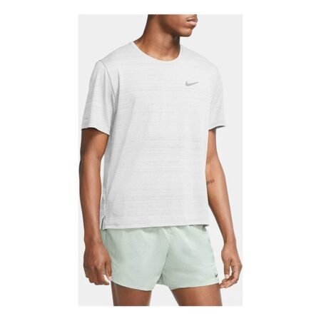 Nike DRI-FIT MILER Running Short Sleeve White CU5993-100