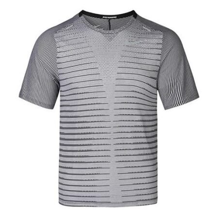 Nike TechKnit Future Fast Running Round Neck Short Sleeve Black White  CU6057-010