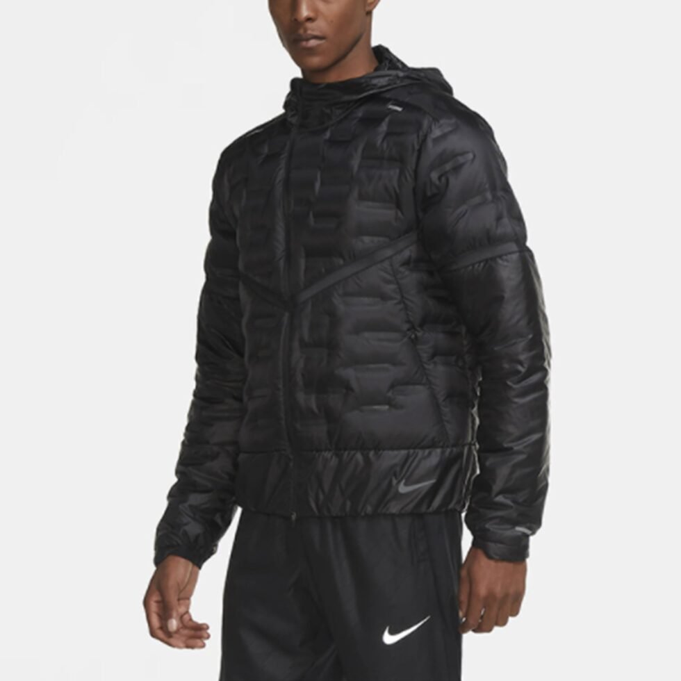 Nike Reflective logo Running Sports Down Jacket Black CU7793-010 - Image 2