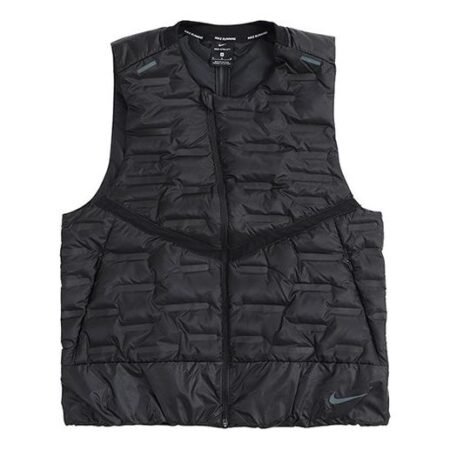 Nike Aeroloft Stay Warm Woven Running Reflective Down Vest Black CU7798-010