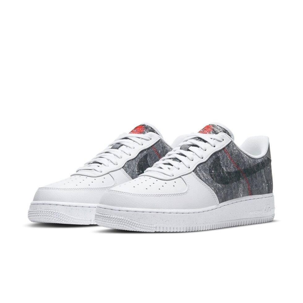 Nike Air Force 1 '07 LV8 'Recycled Wool Pack - White Light Smoke Grey' CV1698-100 - Image 3