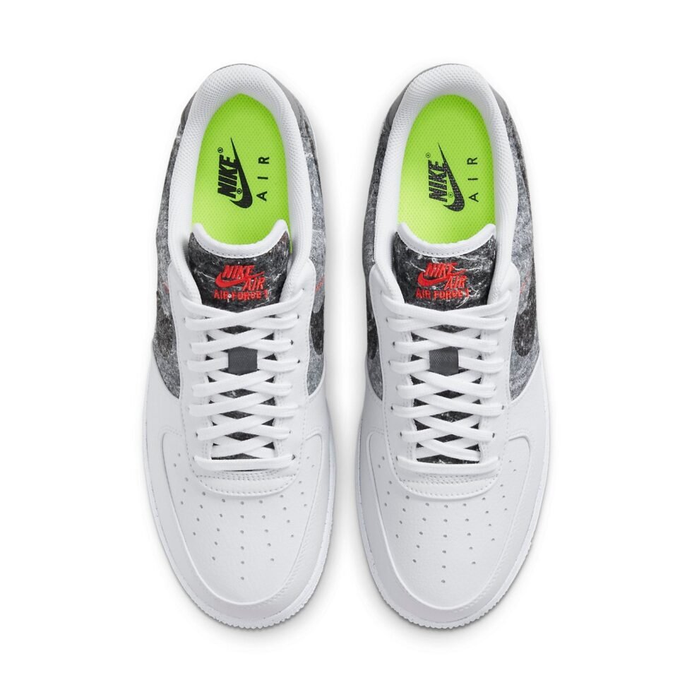 Nike Air Force 1 '07 LV8 'Recycled Wool Pack - White Light Smoke Grey' CV1698-100 - Image 4