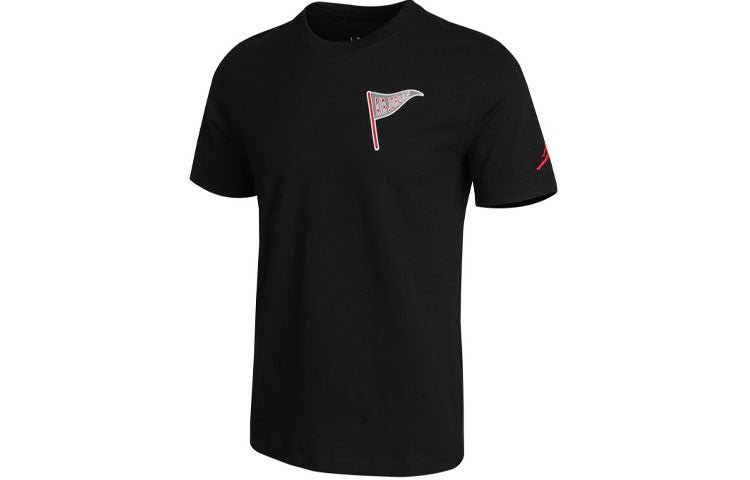 Air Jordan AJ23 MENS Varsity Sports Crew-neck Short Sleeve Black CV3410-010 - Image 2