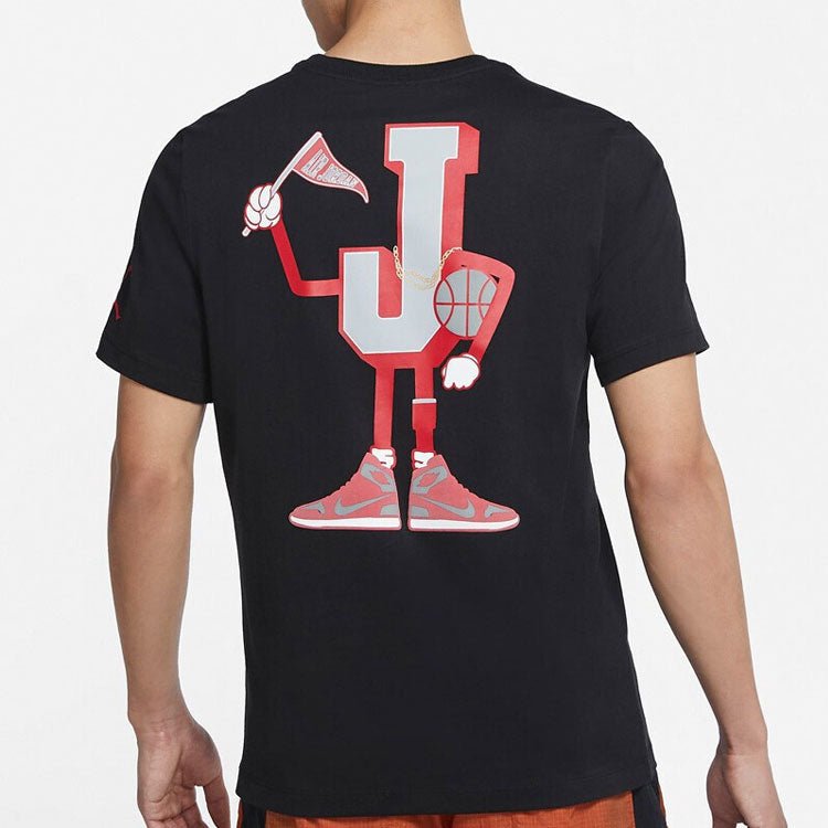 Air Jordan AJ23 MENS Varsity Sports Crew-neck Short Sleeve Black CV3410-010 - Image 4
