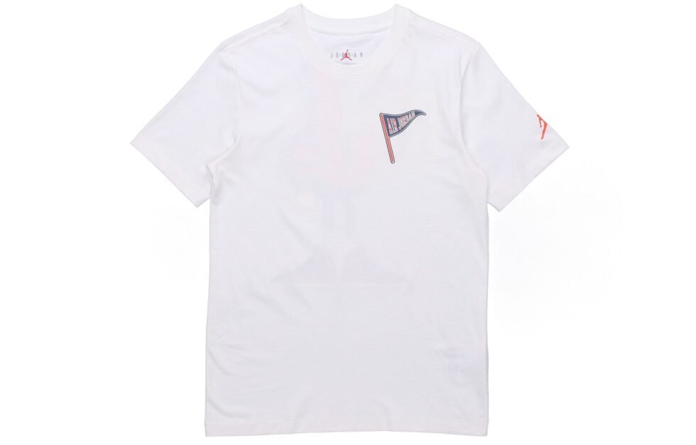 Air Jordan AJ23 MENS Varsity Sports Crew-neck Short Sleeve White CV3410-100 - Image 2