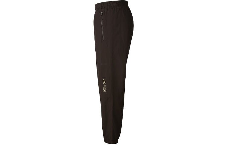 Nike SB Skateboard Loose Zipper Pocket Sports Skateboard Long Pants Velvet Brown CV4333-220 - Image 3