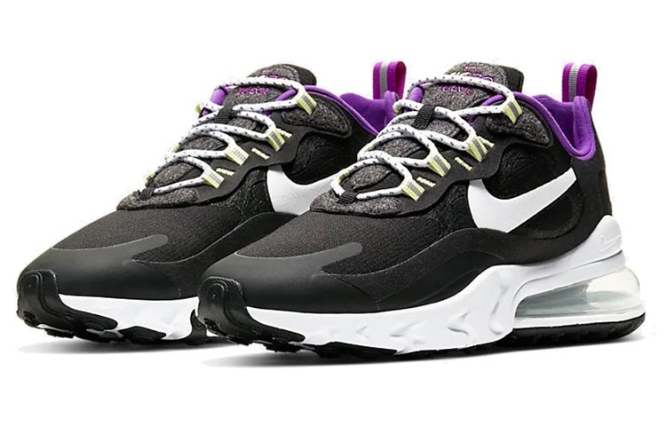 (WMNS) Nike Air Max 270 React SE 'Black White Vivid Purple' CV7956-011 - Image 3