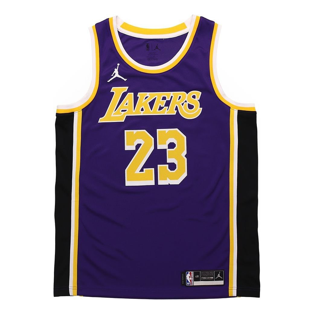 Nike Los Angeles Lakers LeBron James Statement Jersey 'Purple Yellow' CV9481-508