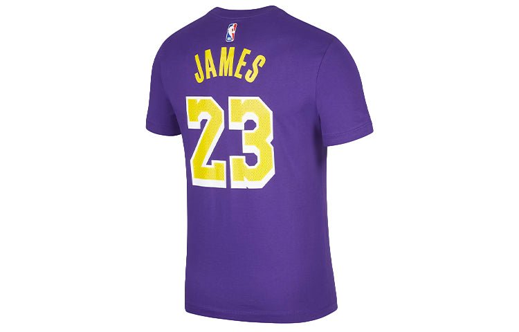 Air Jordan NBA Statement Edition Los Angeles Lakers LeBron James No. 23 Basketball Sports Short Sleeve Purple CV9987-551 - Image 2