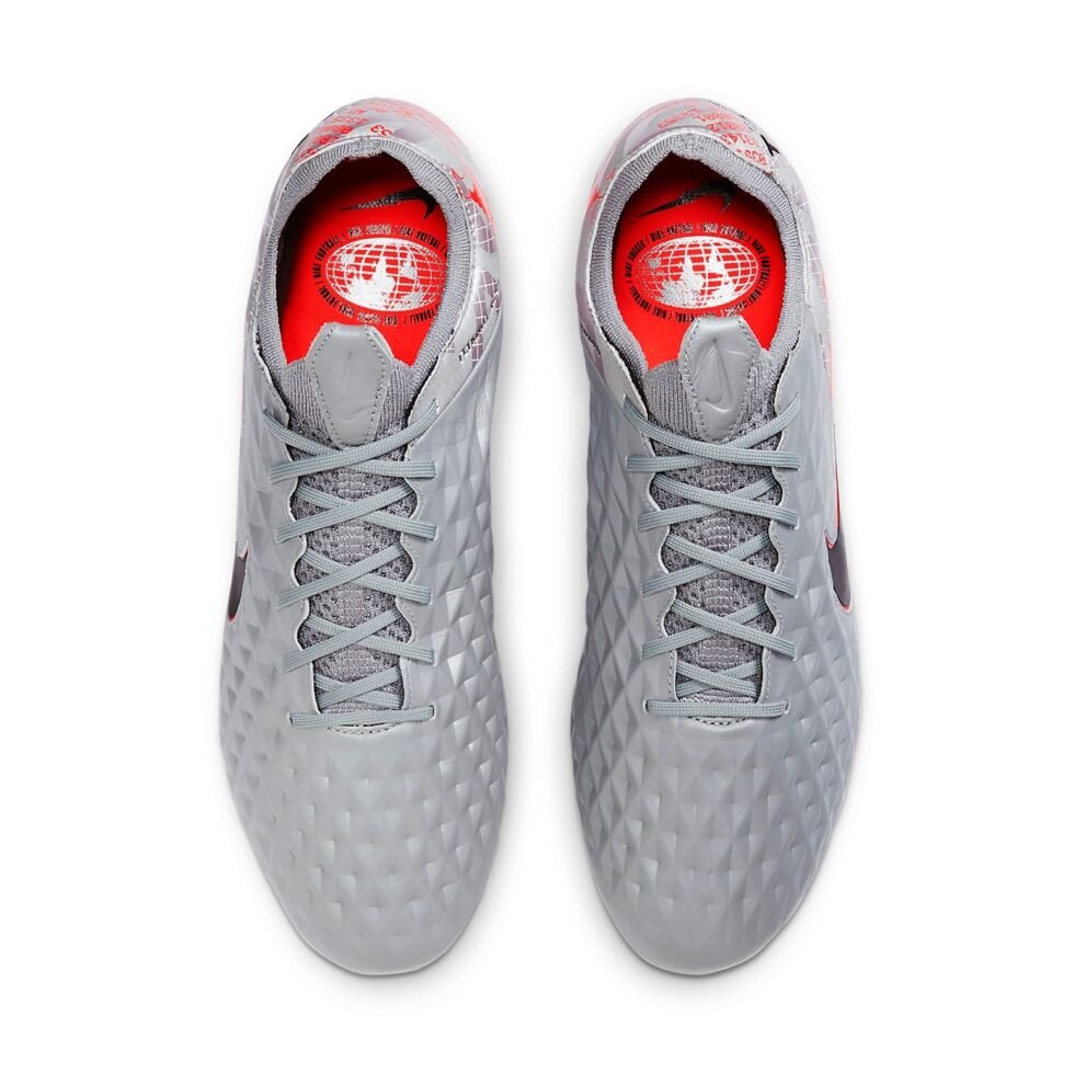 Nike Tiempo Legend 8 Elite AG Pro 'Metallic Grey Crimson' CW0599-906 - Image 2