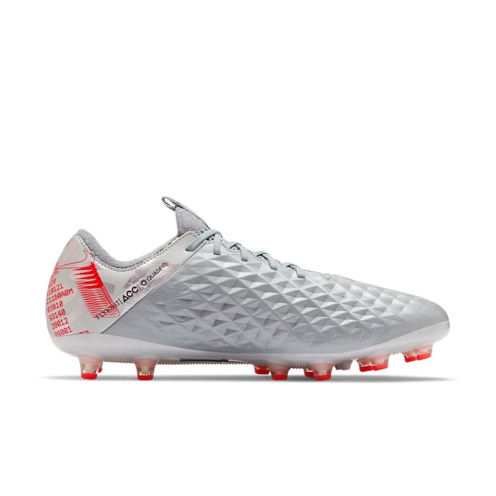 Nike Tiempo Legend 8 Elite AG Pro 'Metallic Grey Crimson' CW0599-906 - Image 6