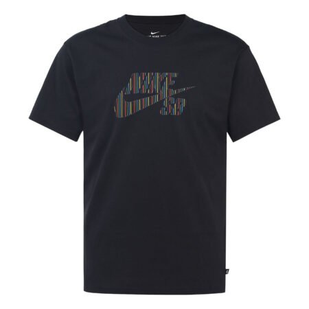 Nike Sb Skateboard Large Colorful Logo Sports Short Sleeve t Black CW1463-010