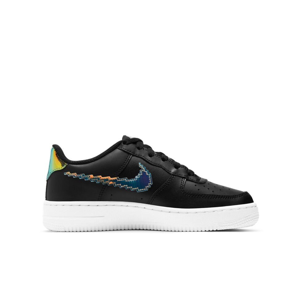 (GS) Nike Air Force 1 LV8 'Digital Swoosh - Black' CW1577-002 - Image 2
