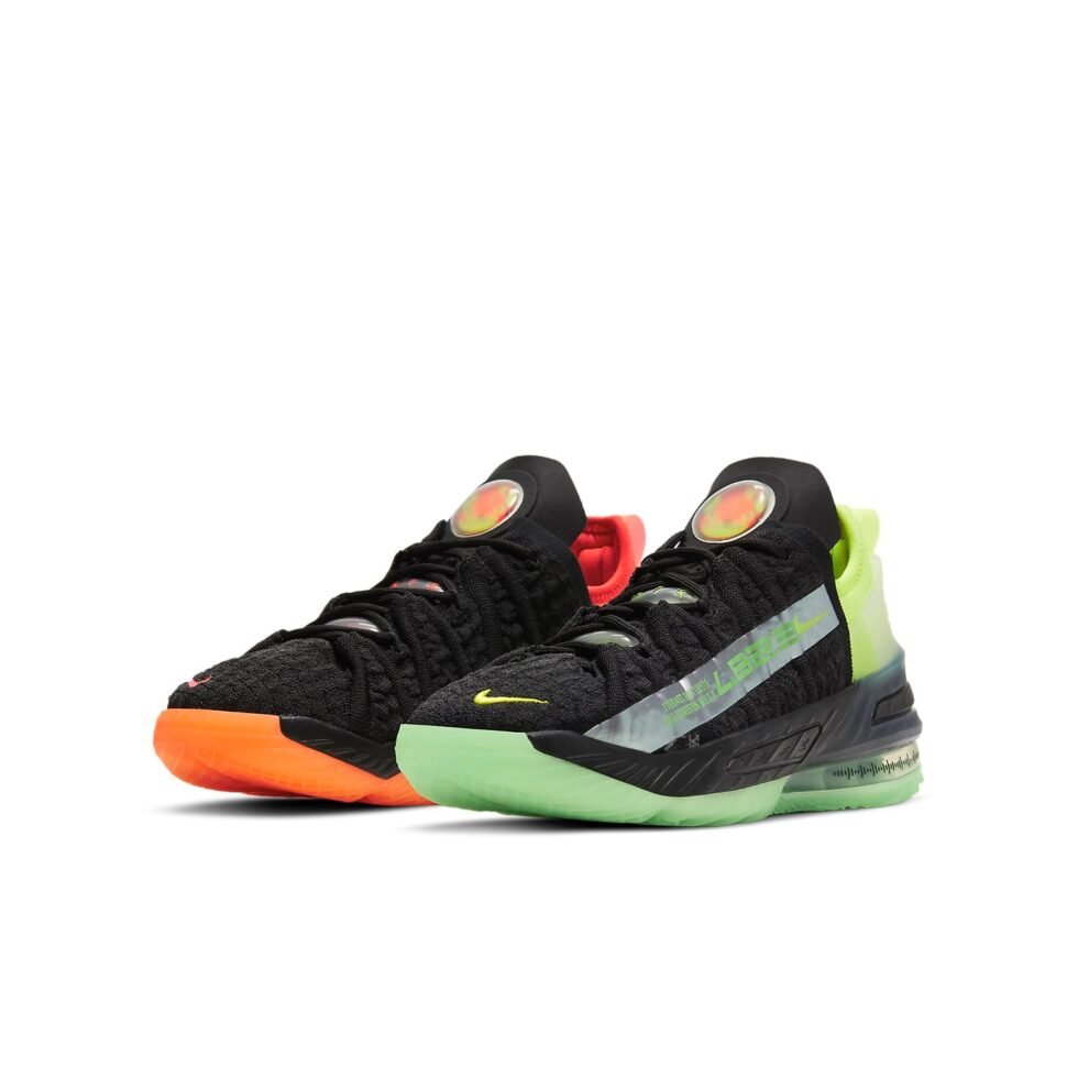(GS) Nike LeBron 18 'Black Crimson Volt' CW2760-009 - Image 3