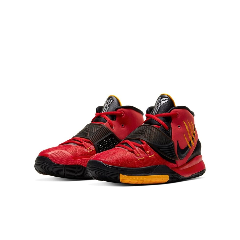 (GS) Nike Kyrie 6 'Red Black Yellow' CW3042-600 - Image 3