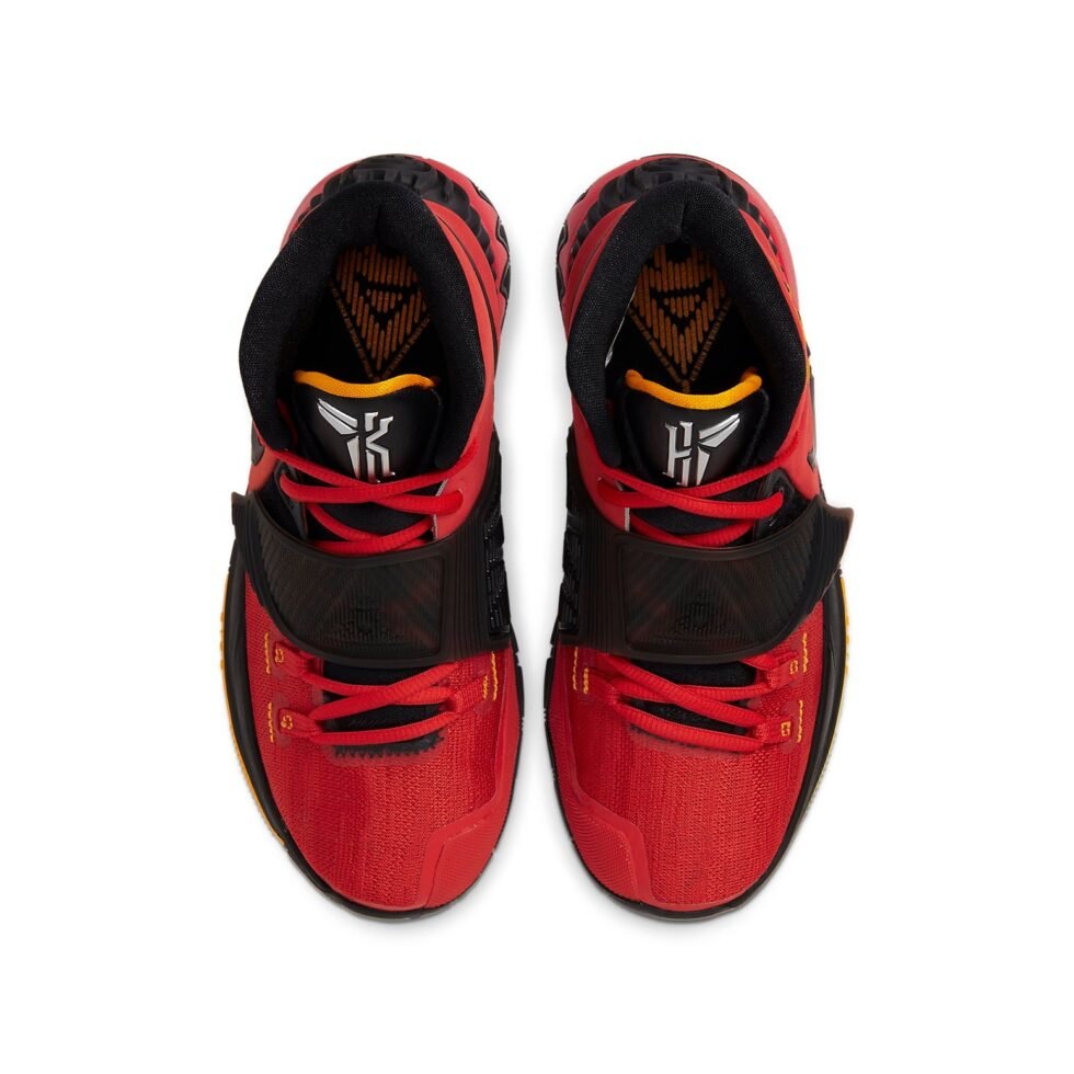 (GS) Nike Kyrie 6 'Red Black Yellow' CW3042-600 - Image 4