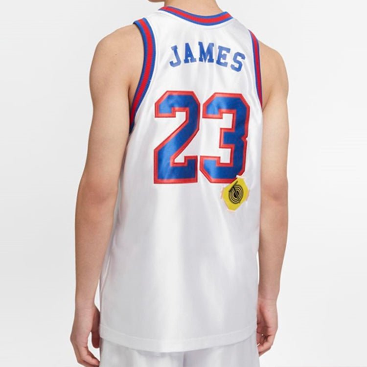 Nike NBA Large Dunk 2 Space Jam LeBron James 23 Large Jersey White CW4279-100 - Image 6