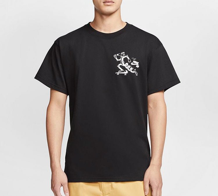 Nike SB Skateboard Funny Pattern Skateboard Short Sleeve Black CW5407-010 - Image 4