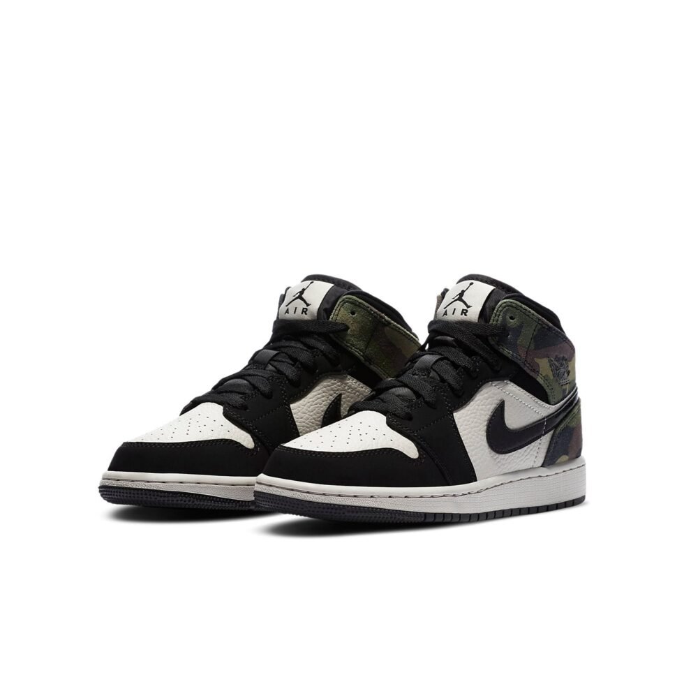 (GS) Air Jordan 1 Mid SE 'Camo' CW5550-001 - Image 3