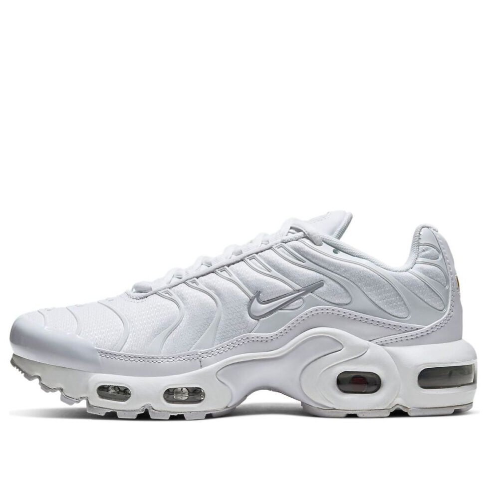 (GS) Nike Air Max Plus 'White Metallic Silver' CW7044-100