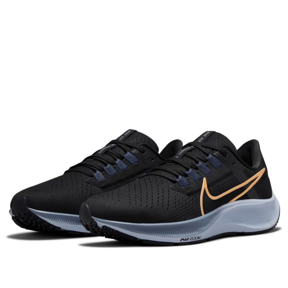 (WMNS) Nike Air Zoom Pegasus 38 'Black Metallic Gold Coin' CW7358-004 - Image 3