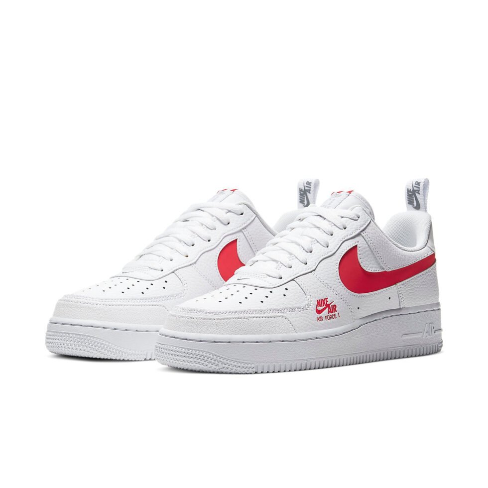Nike Air Force 1 Low Utility 'White Red' CW7579-101 - Image 3
