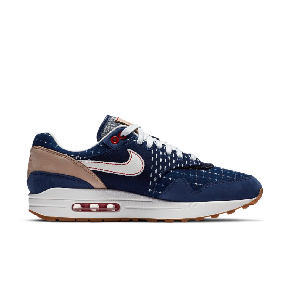 Nike x Denham Air Max 1 'Blue Void' CW7603-400 - Image 2