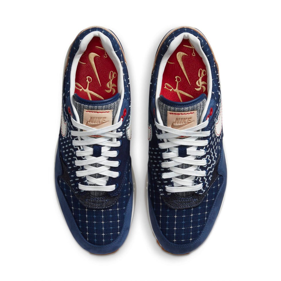 Nike x Denham Air Max 1 'Blue Void' CW7603-400 - Image 4