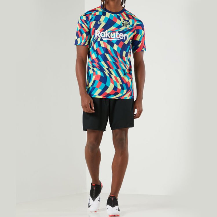 Nike FC Barcelona Prematch Top 'Multicolor' CW7750-492 - Image 3