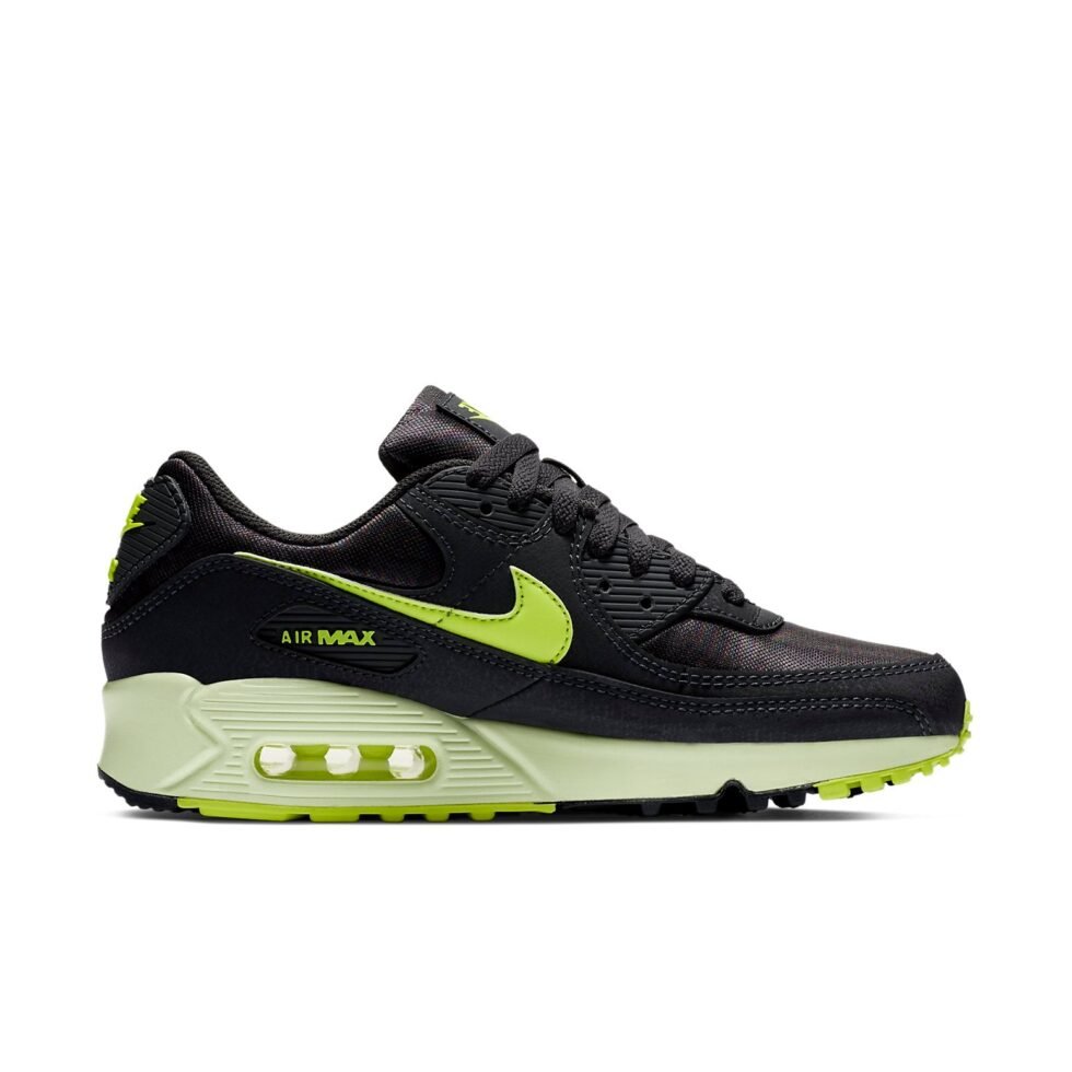 (WMNS) Nike Air Max 90 'Dark Smoke Grey Volt' CZ0378-001 - Image 2