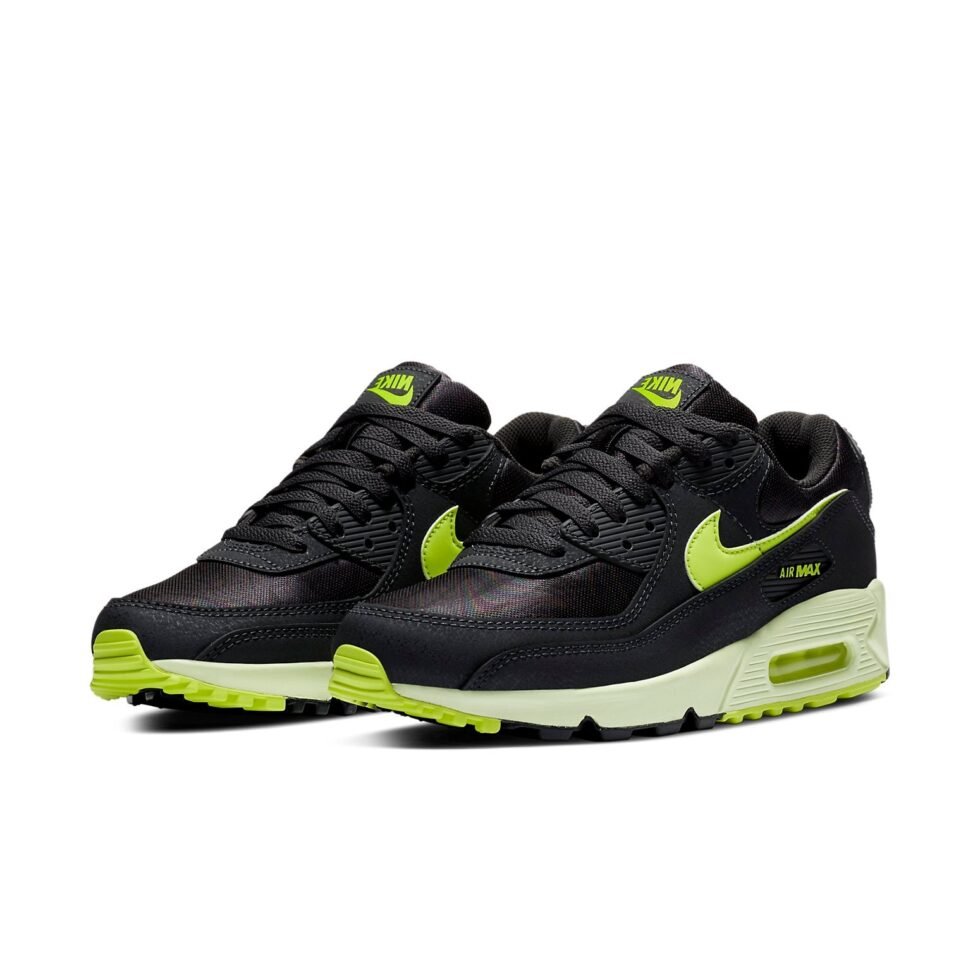 (WMNS) Nike Air Max 90 'Dark Smoke Grey Volt' CZ0378-001 - Image 3