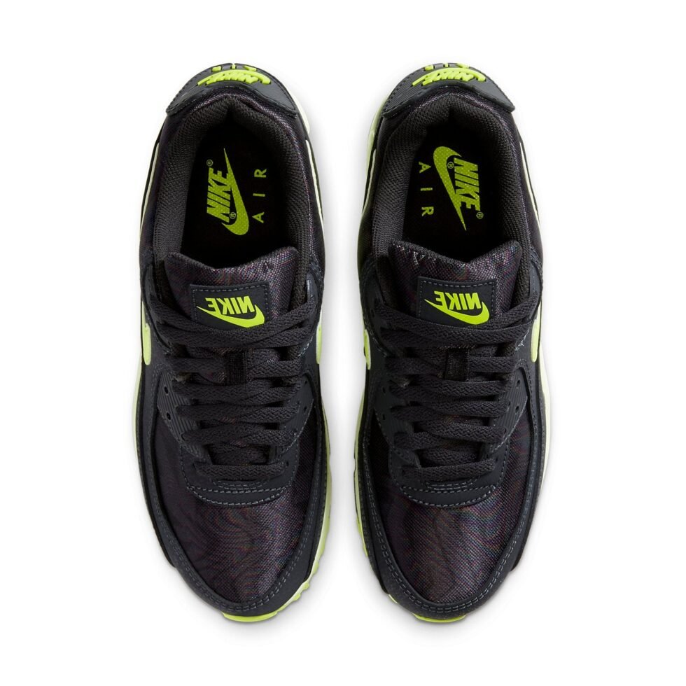 (WMNS) Nike Air Max 90 'Dark Smoke Grey Volt' CZ0378-001 - Image 4
