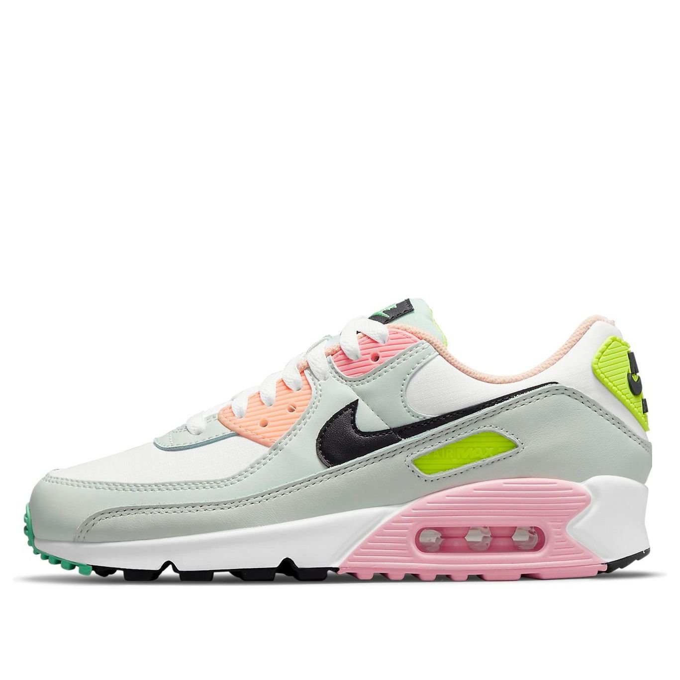 (WMNS) Nike Air Max 90 'White Volt Green Glow' CZ1617-100
