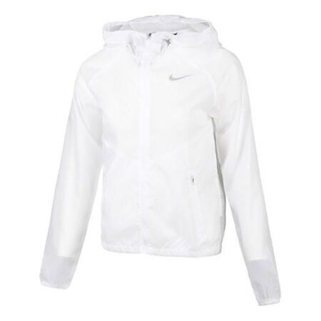 (WMNS) Nike Zipper Cardigan hooded Running Jacket White CZ2834-100